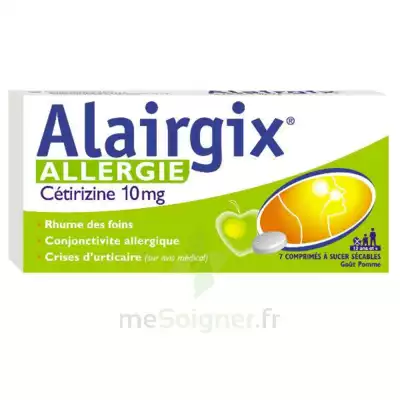 Alairgix Allergie Cetirizine 10 Mg Comprimés à Sucer Séc Plq/7 à AMBARÈS-ET-LAGRAVE